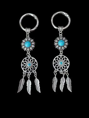 Silver Tone Metal Boho Western Dreamcatcher Boot Shoe Bag Keychain Charm New 2pc